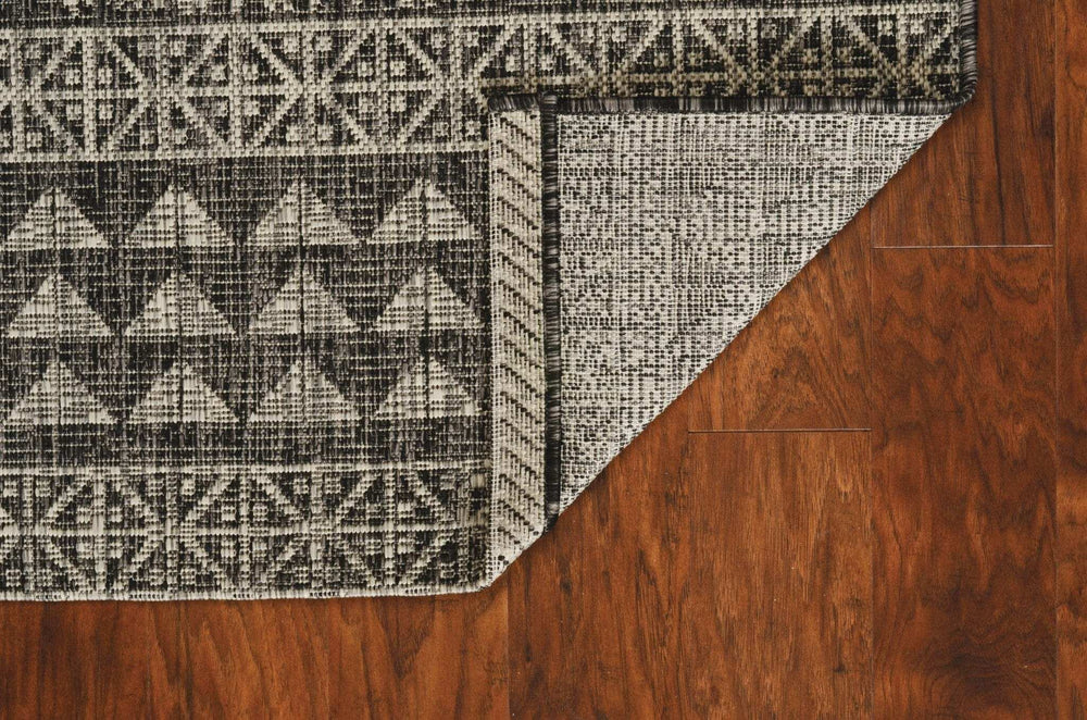 3' X 4' Charcoal Southwestern Indoor Outdoor Area Rug - Homeroots - Flyclothing LLC