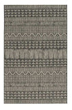 8' X 11' Charcoal Southwestern Indoor Outdoor Area Rug - Homeroots - Flyclothing LLC