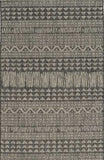 8' X 11' Charcoal Southwestern Indoor Outdoor Area Rug - Homeroots - Flyclothing LLC