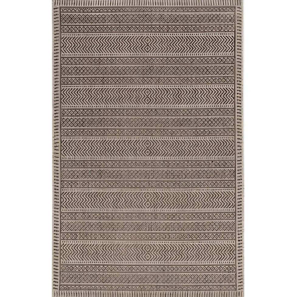 3' X 4' Brown Geometric Indoor Outdoor Area Rug - Homeroots - Flyclothing LLC