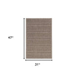 3' X 4' Brown Geometric Indoor Outdoor Area Rug - Homeroots - Flyclothing LLC