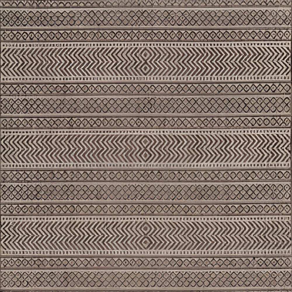 3' X 4' Brown Geometric Indoor Outdoor Area Rug - Homeroots - Flyclothing LLC