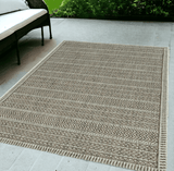 5' X 8' Brown Southwestern Indoor Outdoor Area Rug - Homeroots - Flyclothing LLC