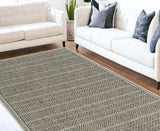 8' X 11' Mocha Geometric Patterns Indoor Area Rug - Homeroots - Flyclothing LLC