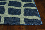 3' X 4' Blue and Gray Abstract Indoor Outdoor Area Rug - Homeroots - Flyclothing LLC
