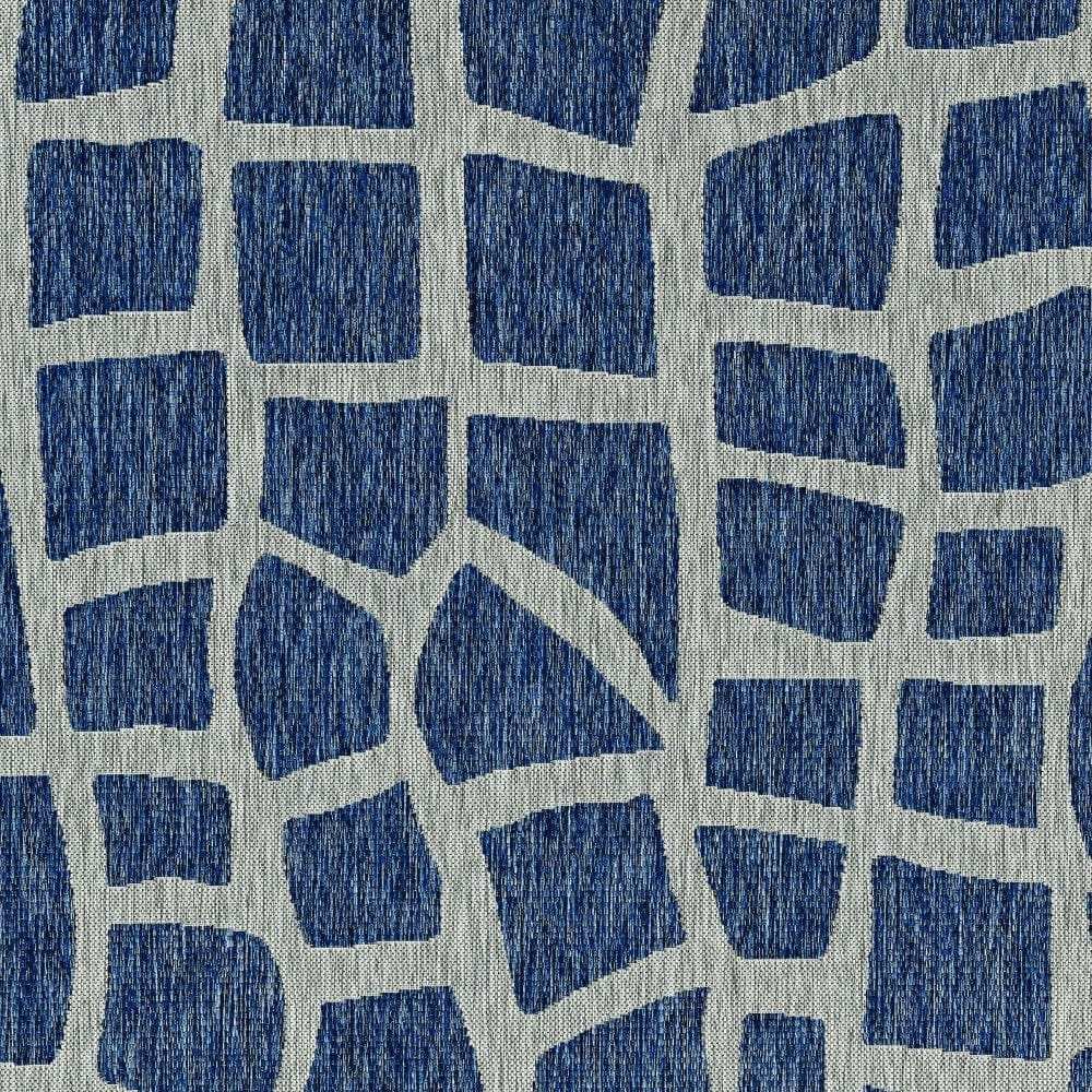 3' X 4' Blue and Gray Abstract Indoor Outdoor Area Rug - Homeroots - Flyclothing LLC