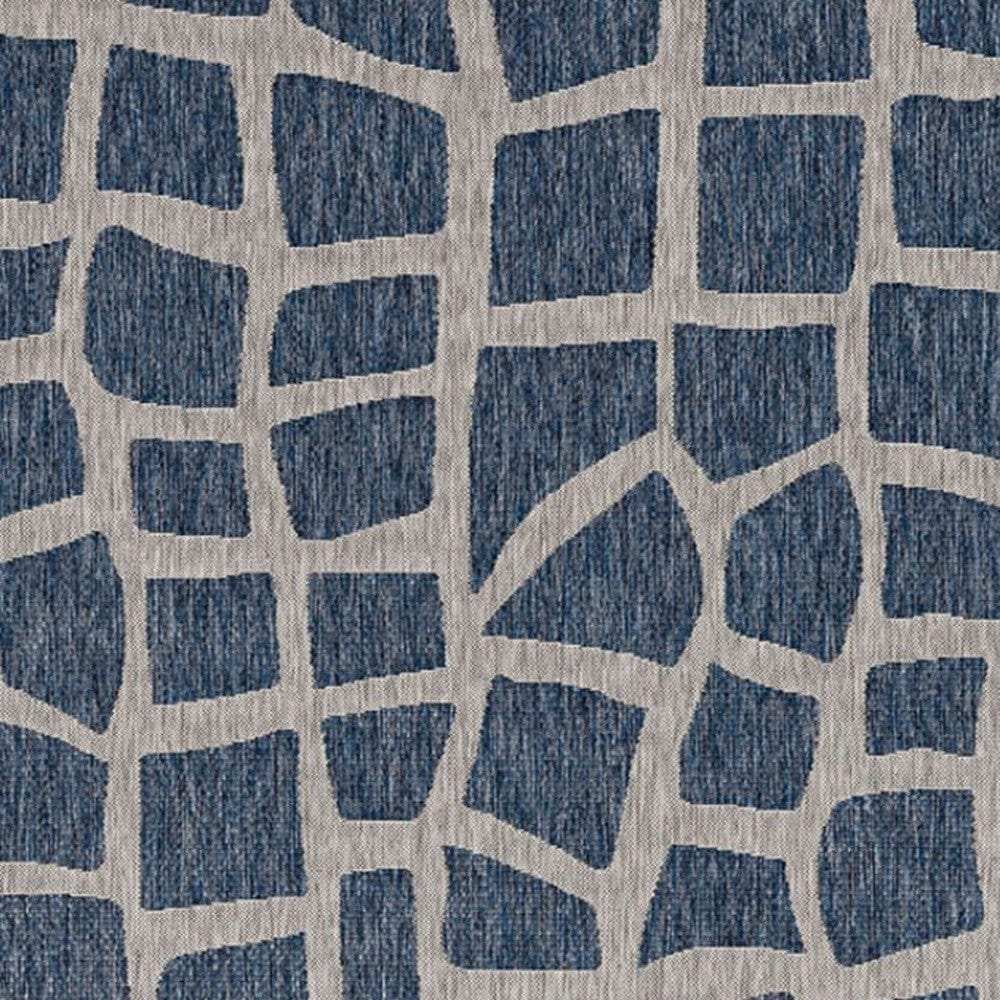 3' X 5' Blue and Gray Abstract Indoor Outdoor Area Rug - Homeroots - Flyclothing LLC