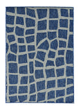 8' X 11' Blue and Gray Abstract Indoor Outdoor Area Rug - Homeroots - Flyclothing LLC