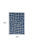 8' X 11' Blue and Gray Abstract Indoor Outdoor Area Rug - Homeroots - Flyclothing LLC