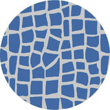 8' Round Blue and Gray Abstract Indoor Outdoor Area Rug - Homeroots - Flyclothing LLC
