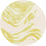 8' Ivory Gold Machine Woven Abstract Waves Round Indoor Outdoor Area Rug - Homeroots - Flyclothing LLC