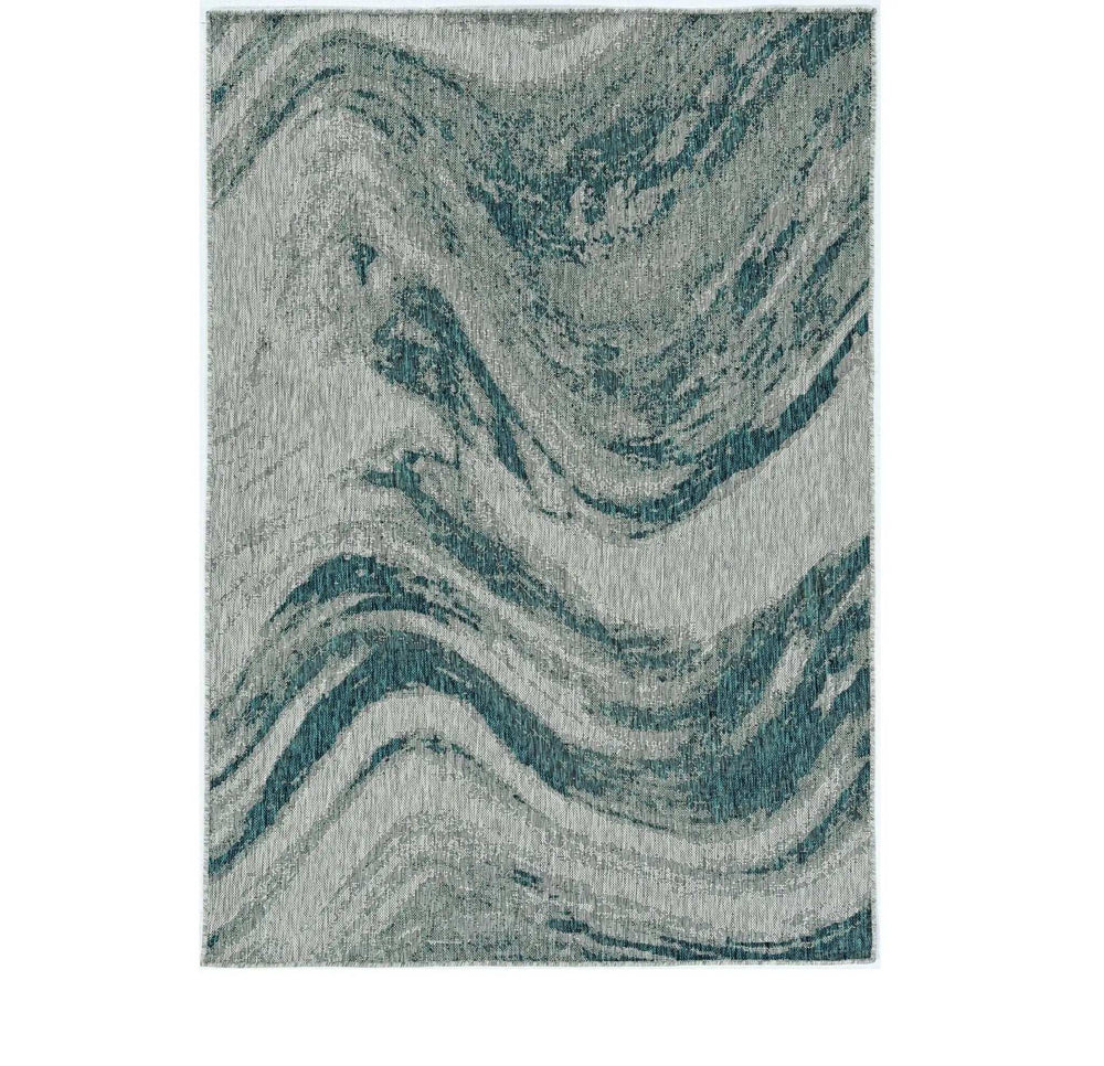 3' X 5' Gray Abstract Indoor Outdoor Area Rug - Homeroots - Flyclothing LLC