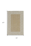 3' X 4' Natural Geometric Area Rug - Homeroots - Flyclothing LLC