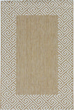 5' X 8' Ivory Geometric Indoor Outdoor Area Rug - Homeroots - Flyclothing LLC