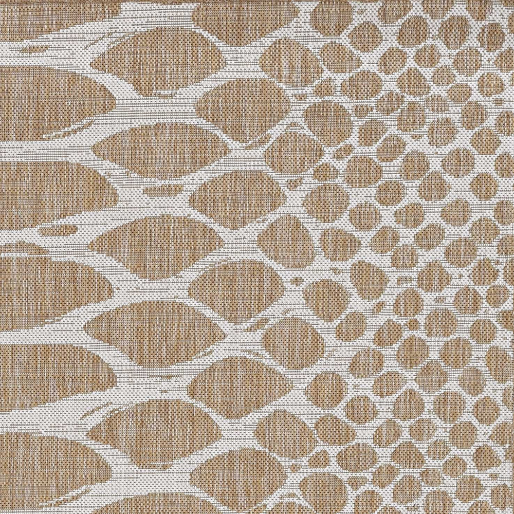 3' X 5' Brown and Ivory Abstract Indoor Outdoor Area Rug - Homeroots - Flyclothing LLC