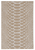 8' X 11' Ivory Abstract Indoor Outdoor Area Rug - Homeroots - Flyclothing LLC