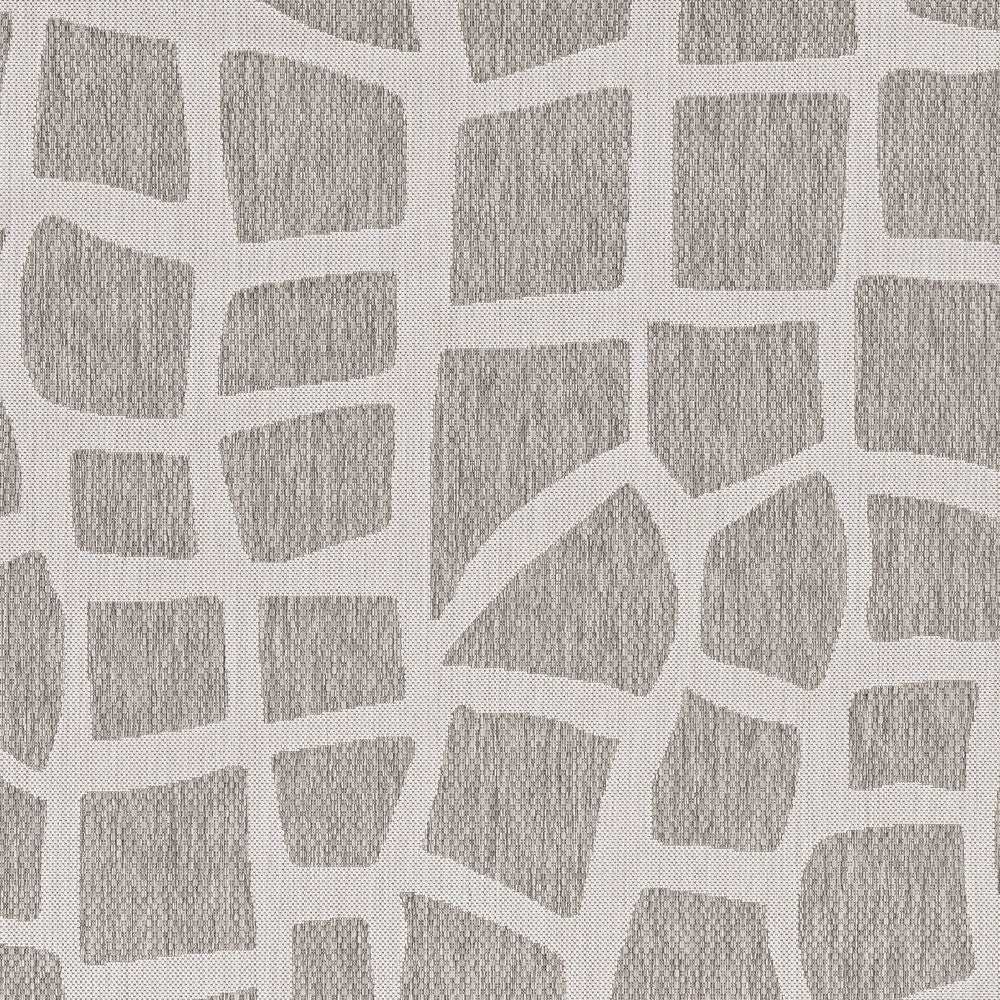 3' X 4' Gray and Ivory Cobblestone Area Rug - Homeroots - Flyclothing LLC