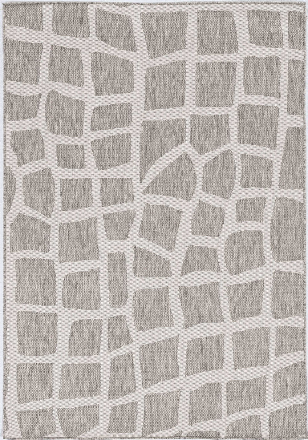 3' X 4' Gray and Ivory Cobblestone Area Rug - Homeroots - Flyclothing LLC