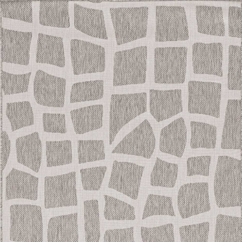 3' X 4' Gray and Ivory Cobblestone Area Rug - Homeroots - Flyclothing LLC