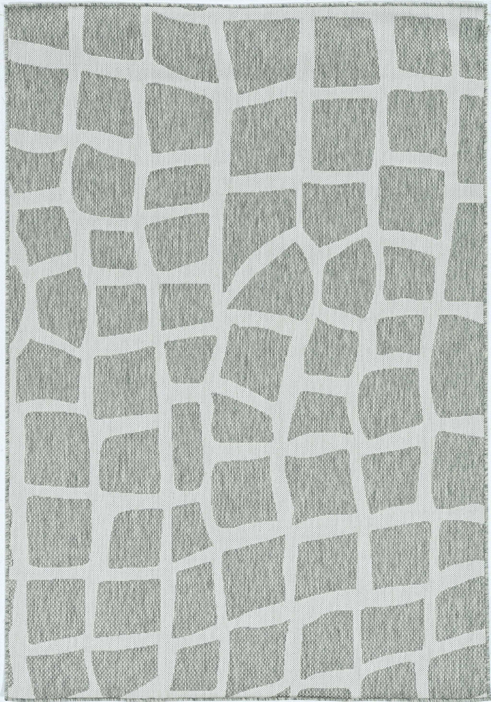 3' X 5' Gray and Ivory Cobblestone Area Rug - Homeroots - Flyclothing LLC