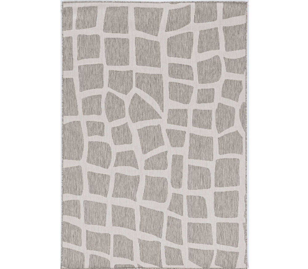 3' X 5' Gray and Ivory Cobblestone Area Rug - Homeroots - Flyclothing LLC