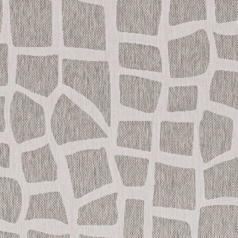 3' X 5' Gray and Ivory Cobblestone Area Rug - Homeroots - Flyclothing LLC