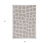 3' X 5' Gray and Ivory Cobblestone Area Rug - Homeroots - Flyclothing LLC