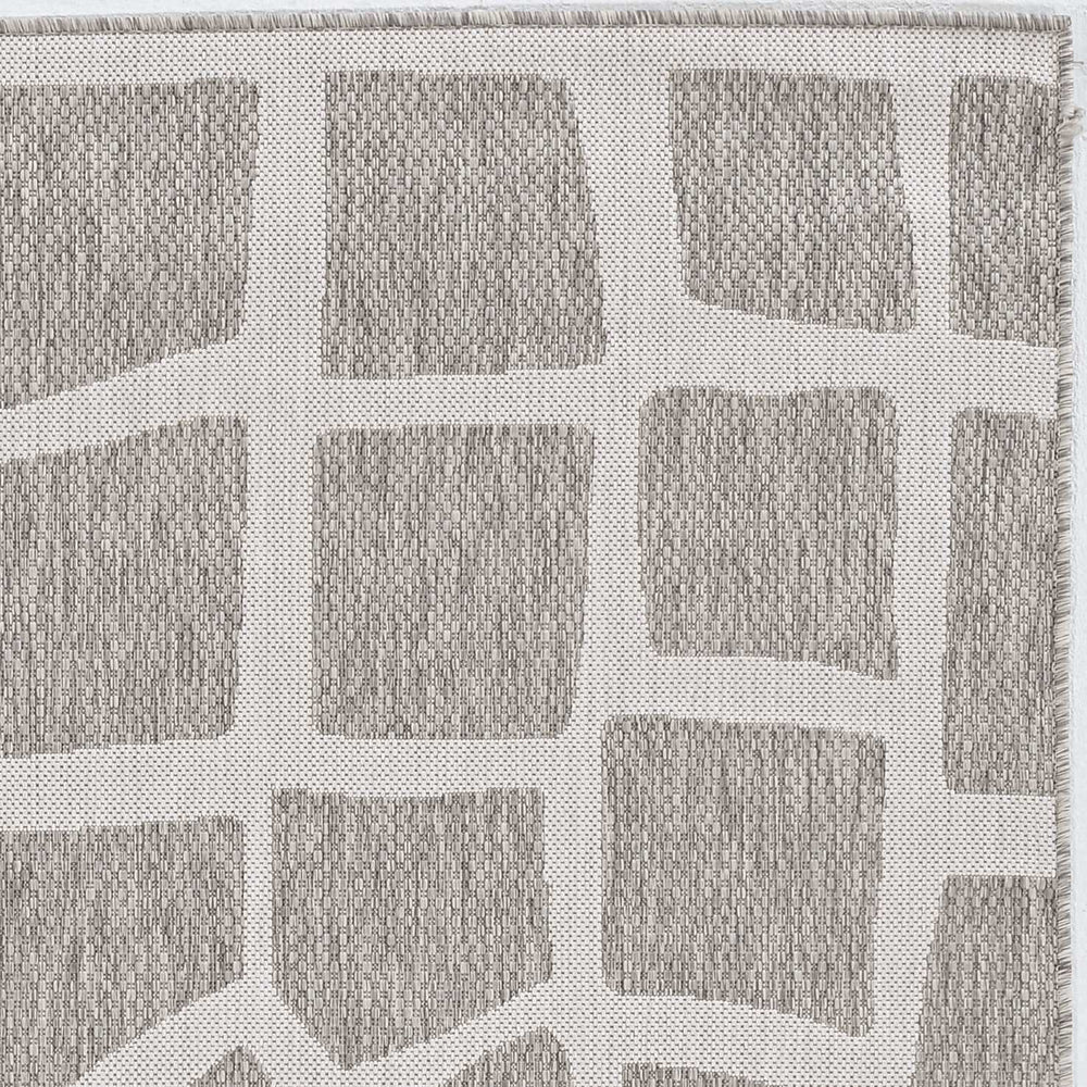 5' X 8' Gray Abstract Indoor Outdoor Area Rug - Homeroots - Flyclothing LLC