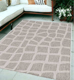 5' X 8' Gray Abstract Indoor Outdoor Area Rug - Homeroots - Flyclothing LLC