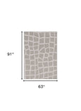 5' X 8' Gray Abstract Indoor Outdoor Area Rug - Homeroots - Flyclothing LLC