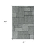 3' X 4' Gray Southwestern Indoor Outdoor Area Rug - Homeroots - Flyclothing LLC