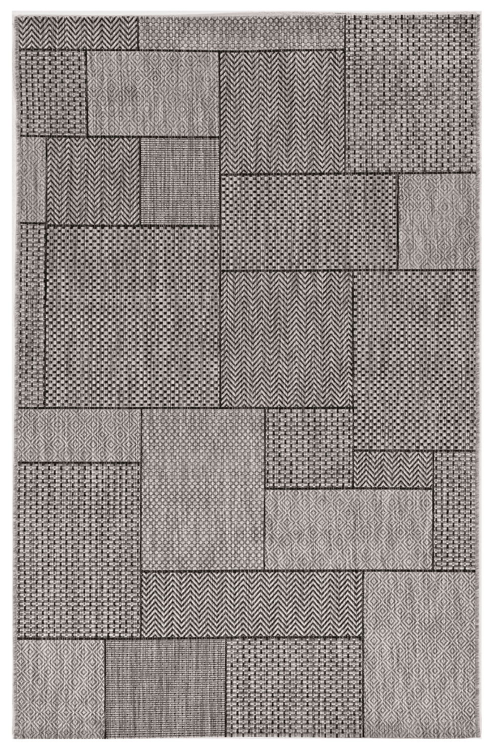 3' X 5' Gray Abstract Indoor Outdoor Area Rug - Homeroots - Flyclothing LLC
