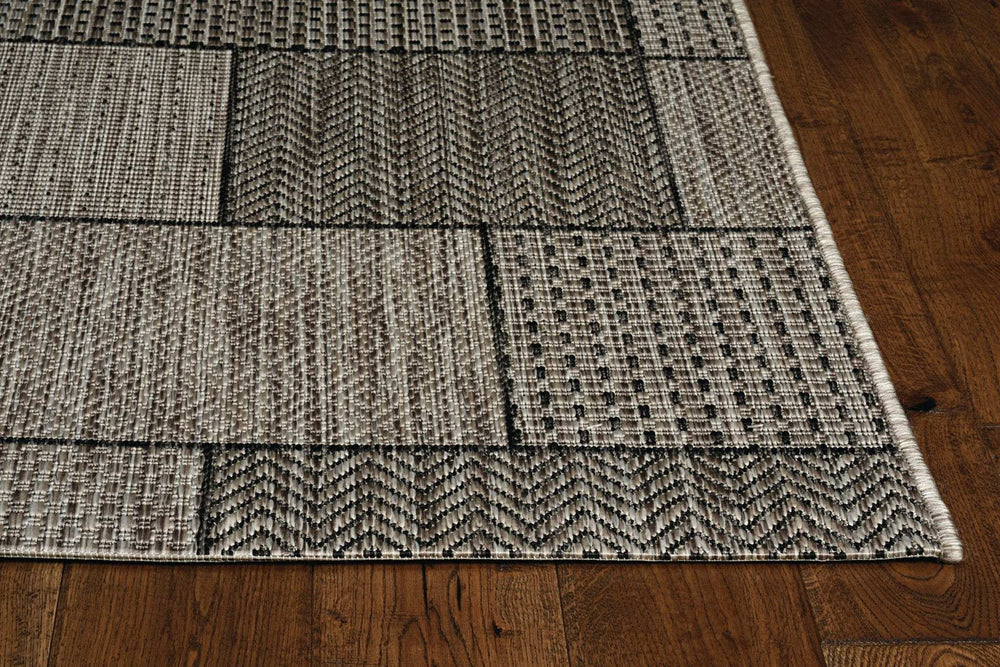 3' X 5' Gray Abstract Indoor Outdoor Area Rug - Homeroots - Flyclothing LLC