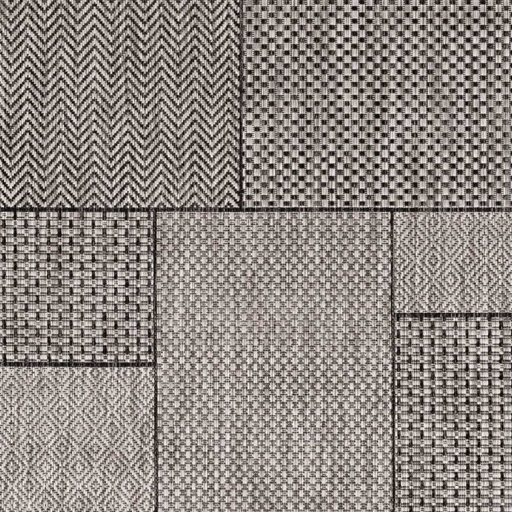 3' X 5' Gray Abstract Indoor Outdoor Area Rug - Homeroots - Flyclothing LLC