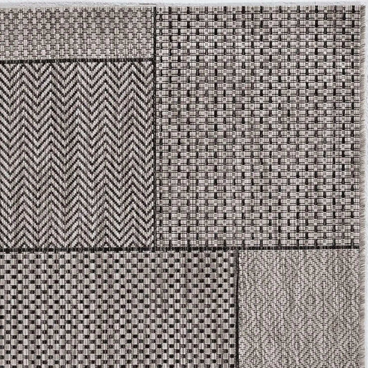 5' X 8' Grey Geometric Patterns Area Rug - Homeroots - Flyclothing LLC