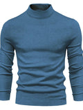 Men's Mock Neck Long Sleeve Sweater - Trendsi - Flyclothing LLC