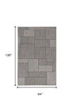 8' X 11' Gray Southwestern Indoor Outdoor Area Rug - Homeroots - Flyclothing LLC