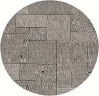 8' Round Gray Southwestern Indoor Outdoor Area Rug - Homeroots - Flyclothing LLC