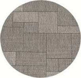 8' Round Gray Southwestern Indoor Outdoor Area Rug - Homeroots - Flyclothing LLC