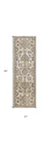 2' X 7' Ivory Sand Floral Vine Wool Indoor Runner Rug - Homeroots - Flyclothing LLC