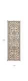 8' X 11' Ivory Sand Machine Woven Bordered Floral Vines Indoor Area Rug - Homeroots - Flyclothing LLC