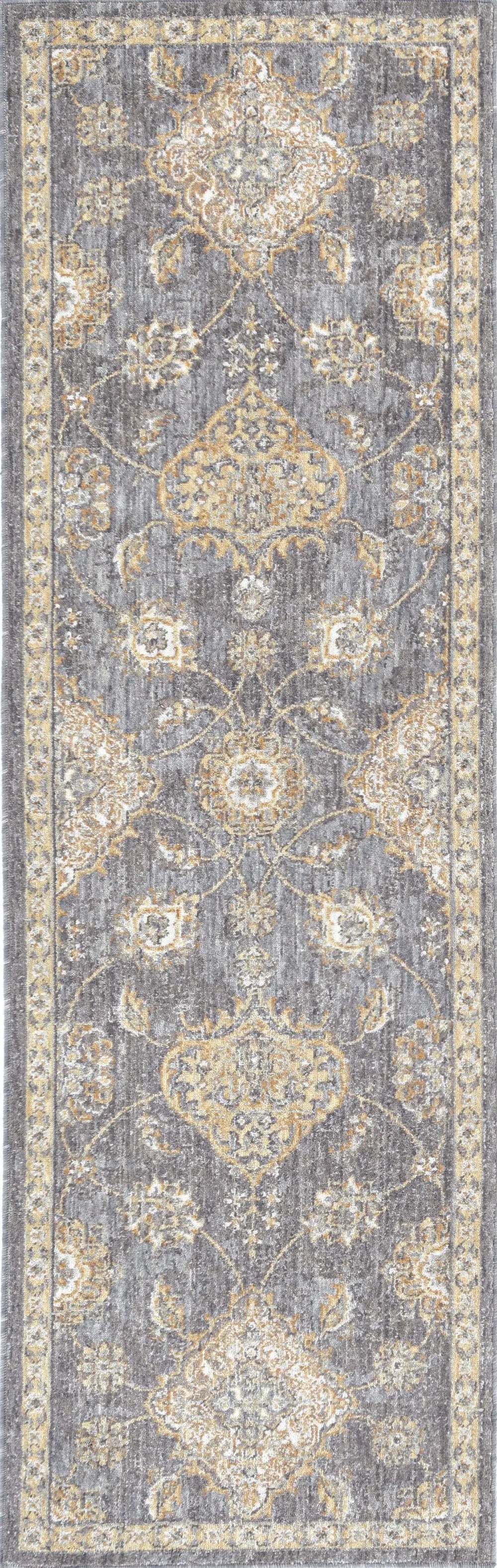 8' Sage Green Machine Woven Vintage Traditional Indoor Runner Rug - Homeroots - Flyclothing LLC