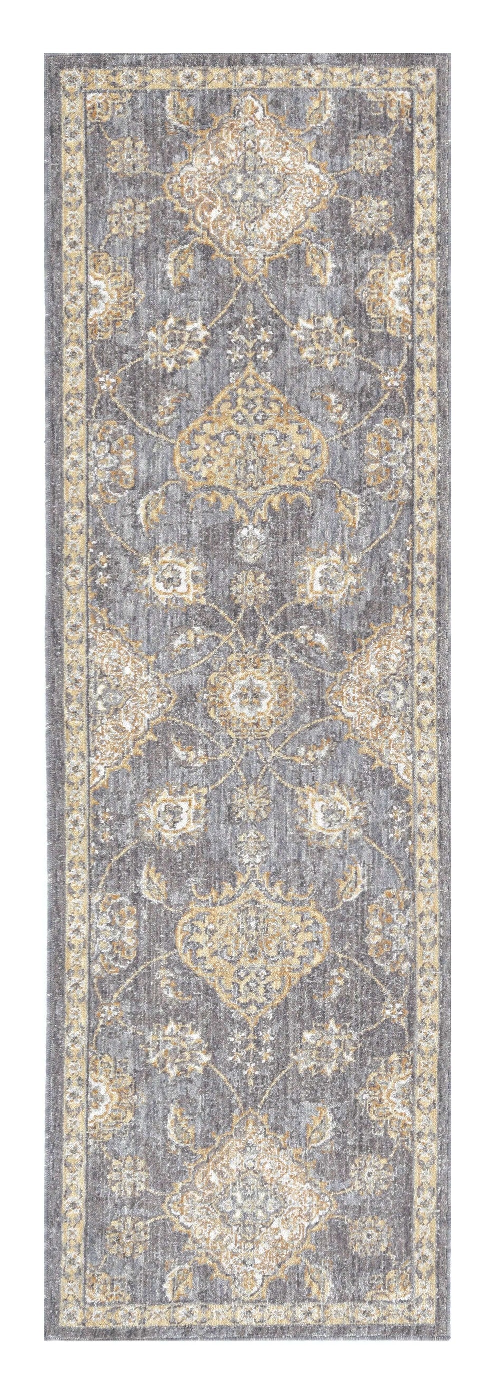 8' Sage Green Machine Woven Vintage Traditional Indoor Runner Rug - Homeroots - Flyclothing LLC