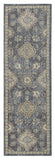 2' X 7' Slate Grey Floral Vine Wool Indoor Runner Rug - Homeroots - Flyclothing LLC