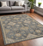 63 X 91 Slate Grey Wool Rug - Homeroots - Flyclothing LLC