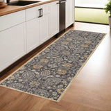 8' Taupe Machine Woven Vintage Traditional Indoor Runner Rug - Homeroots - Flyclothing LLC