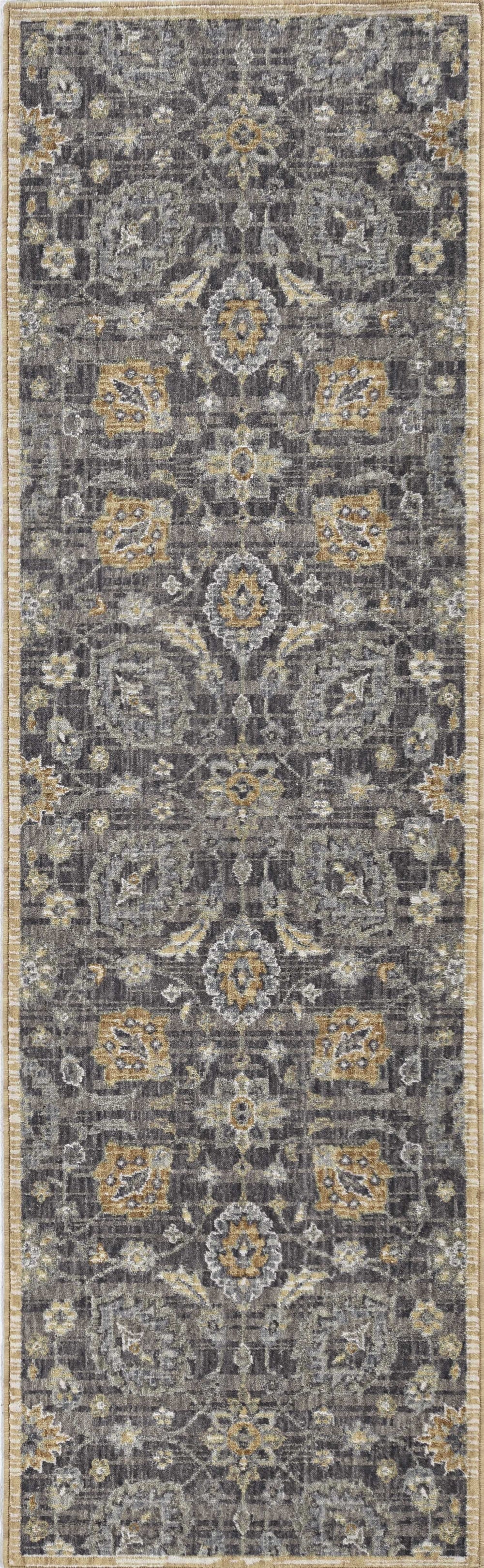 3' X 5' Taupe Floral Vine Bordered Wool Indoor Area Rug - Homeroots - Flyclothing LLC
