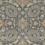 3' X 5' Taupe Floral Vine Bordered Wool Indoor Area Rug - Homeroots - Flyclothing LLC