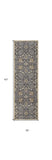3' X 5' Taupe Floral Vine Bordered Wool Indoor Area Rug - Homeroots - Flyclothing LLC