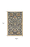 9' X 13' Taupe Machine Woven Vintage Floral Traditional Indoor Area Rug - Homeroots - Flyclothing LLC
